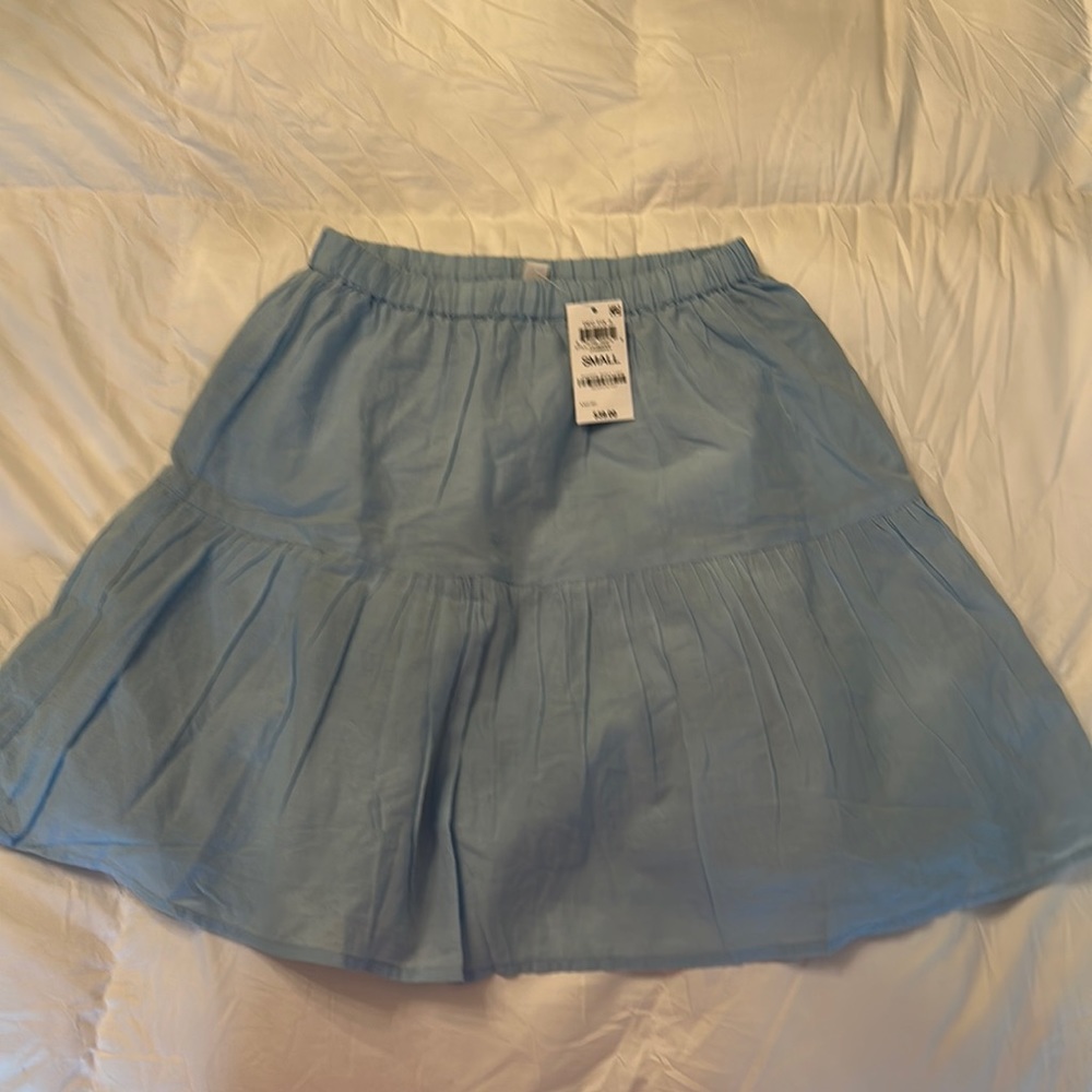 Light blue mini skirt